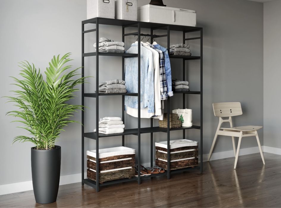 Гардеробна стійка Стелаж Вішалка Шафа для одягу Шкаф Полка для одежды