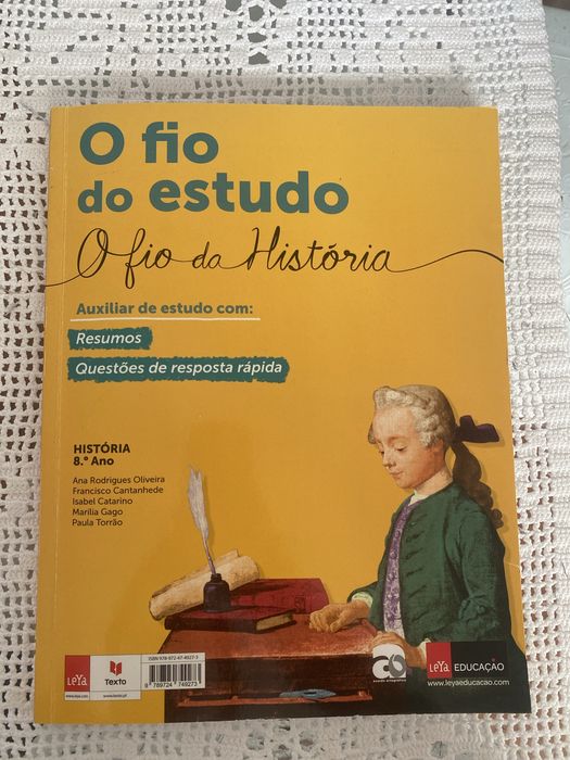 livro de historia com caderno de atividades e apoio ao estudo