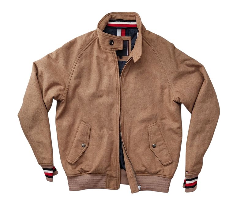 Tommy Hilfiger nowa kurtka męska bomber wełna Manteco Italy r. M