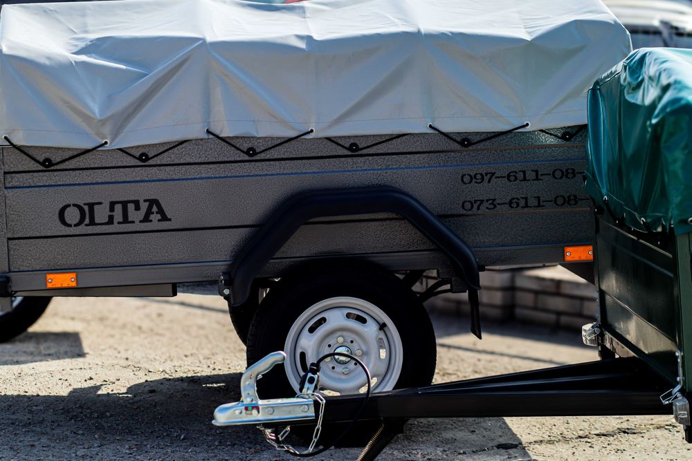 Одновісний причіп "Olta-trailers 303", розмір 2000*1320*450 мм. ЦІНА ВКАЗАНА БЕЗ КОЛЕС ТА ТЕНТУ!