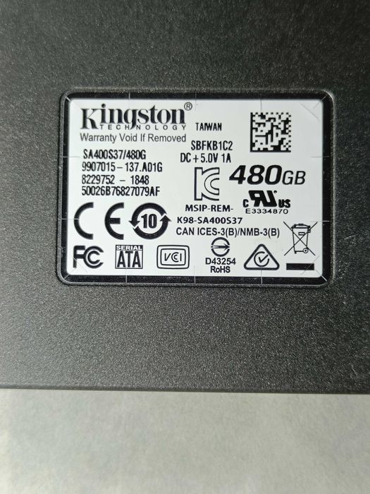 SSD диск ССД Kingston A400 480GB 100% здоровя надійний та якісний ССД!