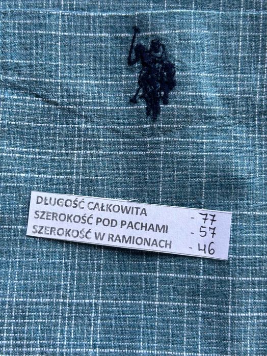 Niebieska koszula z krótkim rękawem U.S Polo Assn. Slim Fit rozmiar M