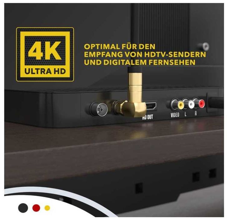 Kabel antenowy koncentryczny + wtyki F 7.5m biały RedStar24