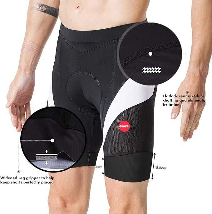 Męskie spodnie spodenki rowerowe M wkładka amortyzująca szybkoschnące