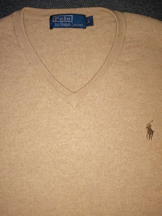 POLO RALPH LAUREN Merino Wool Sweter Męski L Wełna Jak Nowy