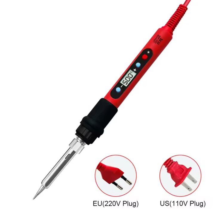 Паяльника 80 Вт, регулируемая температура, ЖК-дисплей