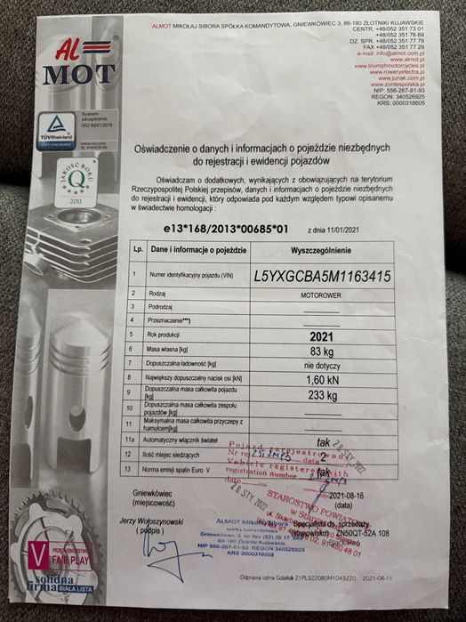 Skuter Junak 108 Nowy !