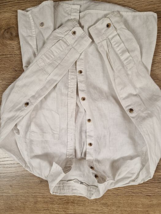 Koszula h&m bawełna len galowo 9/10 lat