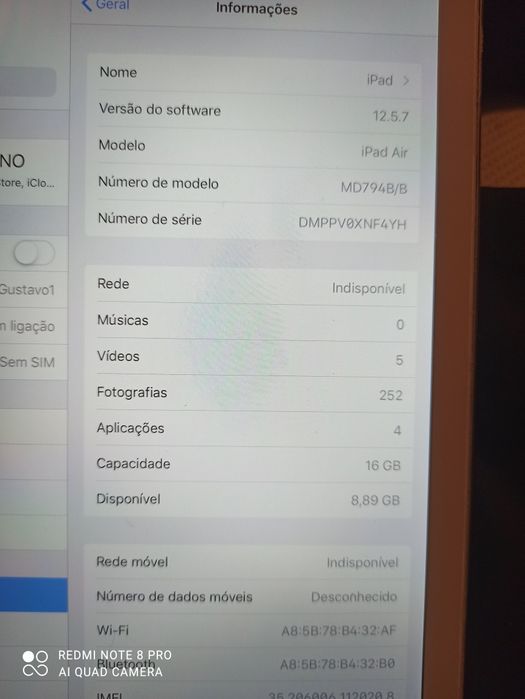 iPad Air 16GB em ótimas condições