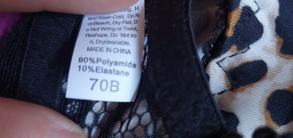 Komplet bielizny panterka Push-up rozm. 70 A/małe B nowy
