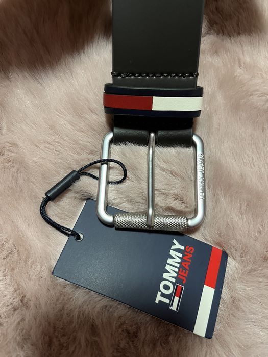 Tommy Hilfiger skórzany pasek new flag 90 belt genuine leather