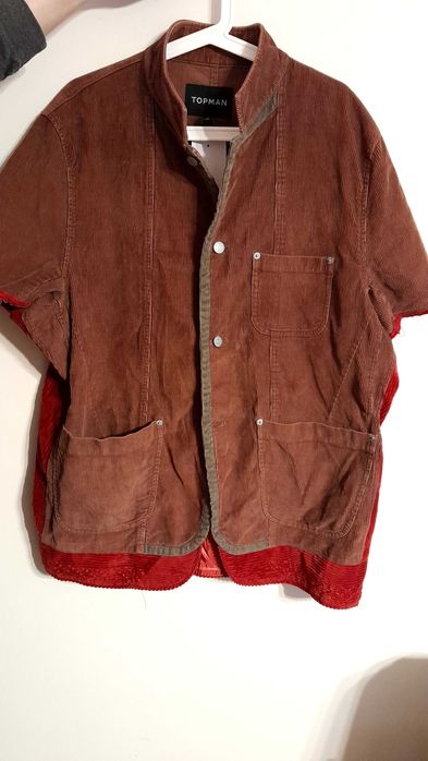 Kamizelka oversize męska sztruksowa