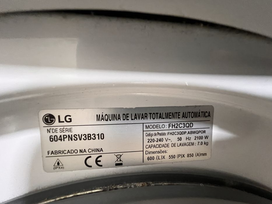 Máquina de Lavar Roupa LG FH2C3QD (7 kg - 1200 rpm)