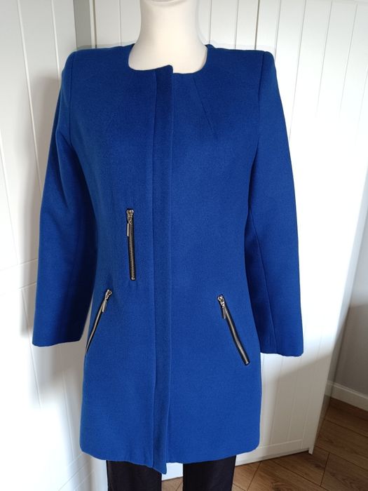 Płaszcz damski wiosenny płaszczyk wełniany wełna klasyczny Edima 38