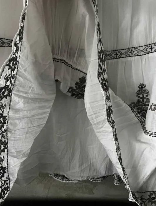 Zara HIT dluga maxi bawelniana haftowana spodnica boho