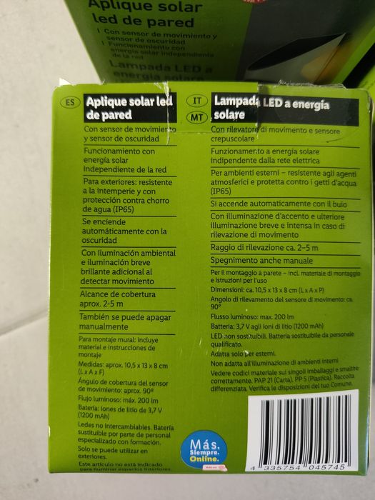 Vendo 7x focos a energia solar