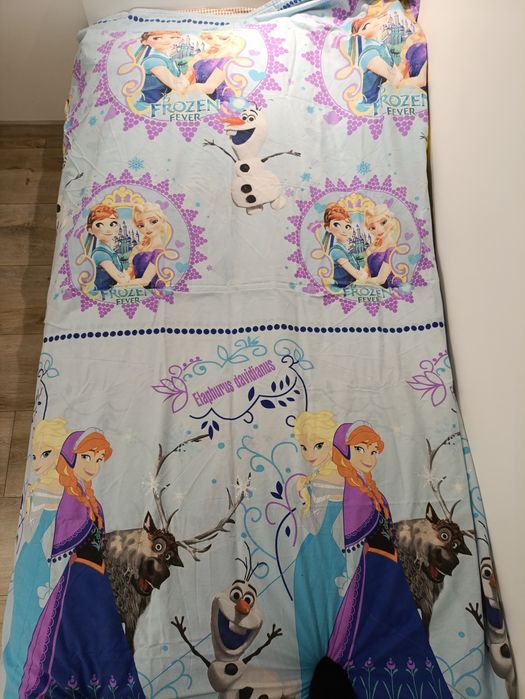 Дитяча полуторна постіль комплект постелі з дитячим малюнком Ельза