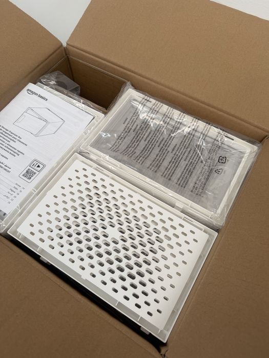Składany organizer na buty 12szt. biały Amazon Basics do szafy zestaw