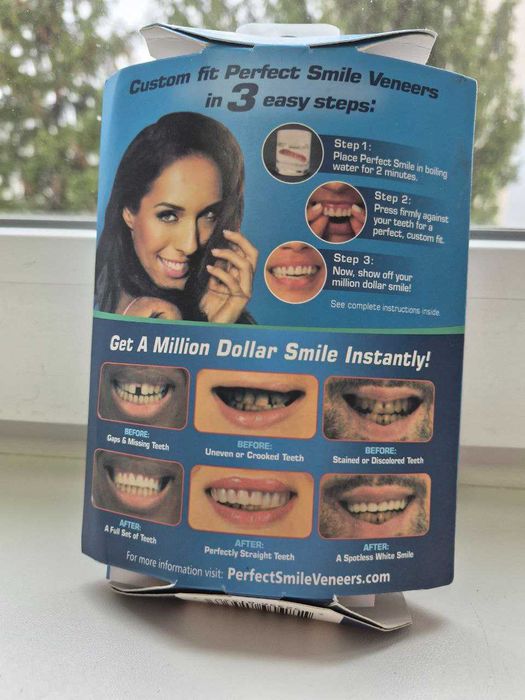 Знімні накладні вініри для зубів верхньої щелепи perfect smile veneers