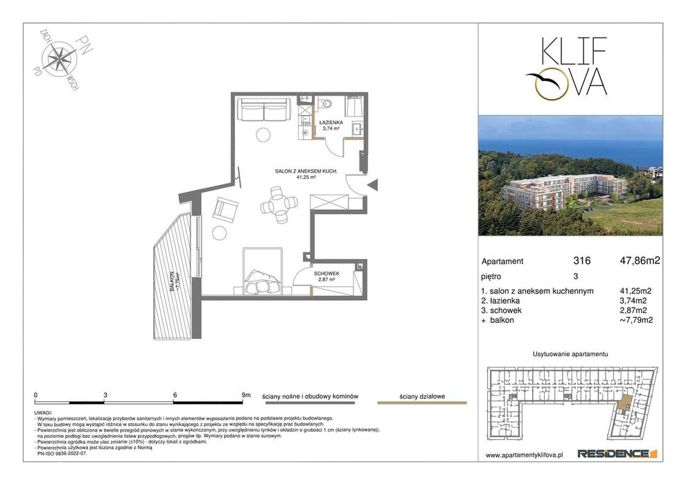 2-pokojowe mieszkanie 47m2 + balkon Bezpośrednio