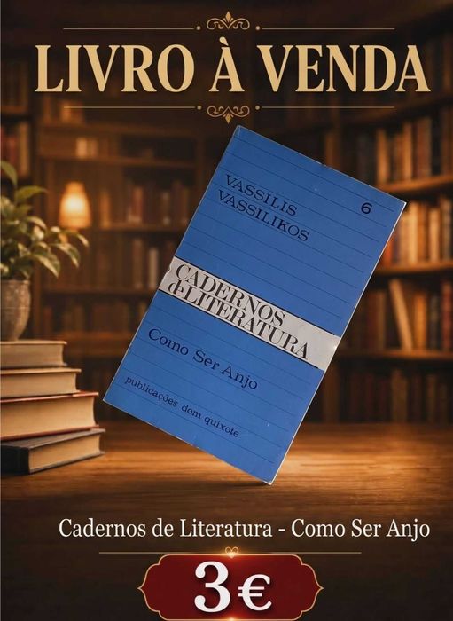 Livro Cadernos de Literatura - Como Ser Anjo