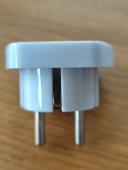 Adapter podróżny Europa. Wtyk typu C, europejski - biały