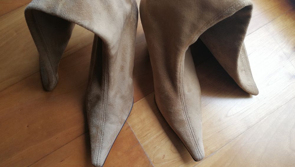 Botas Camel Pele camurça/nobuck + Botins Preto n 37