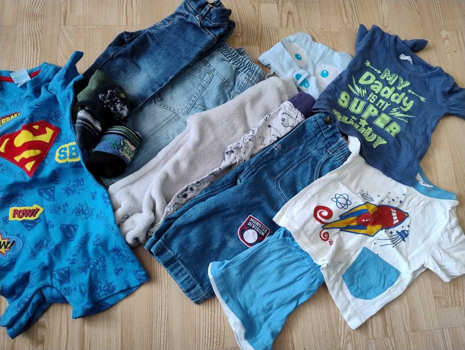 Ciuszki rozm 62-74 i akcesoria dla maluszka dla chłopca