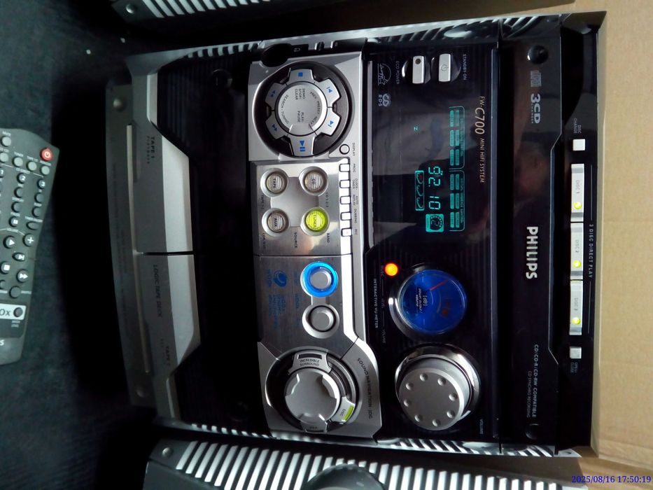 Wieża philips radio cd tape radyjko magnetofon aux