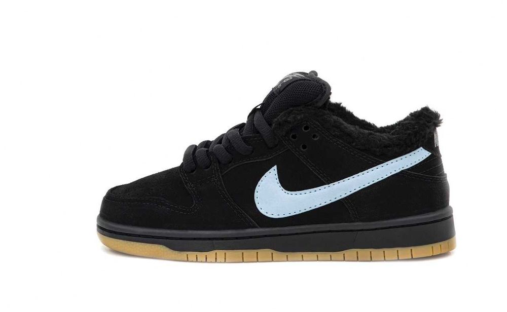 Кросівки з хутром Nikе SB Dunk low Winter Black premium
