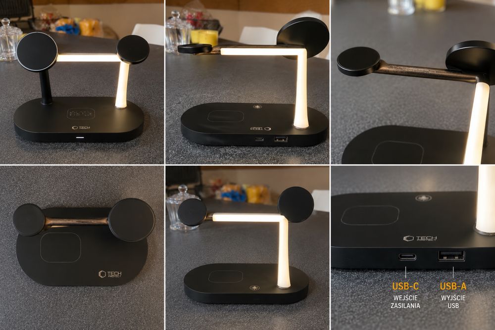 Tech-Protect stacja ładująca 4w1 Qi + lampka LED + USB