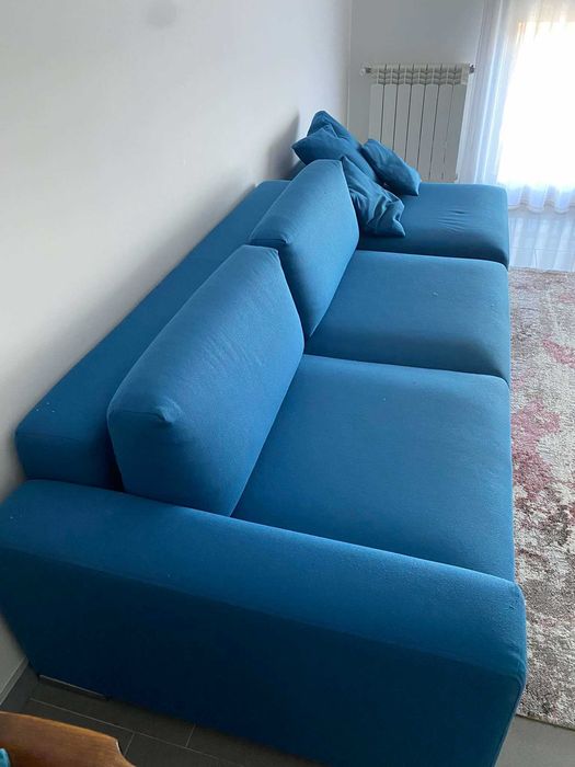 Sofá Azul Duas Peças