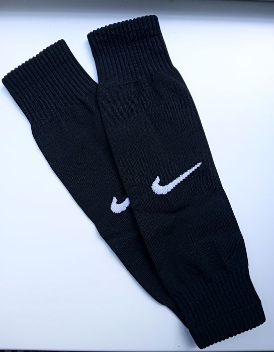 Гетри обрізки Nike / Футбольні гетри найк білі та чорні / Обрізки найк