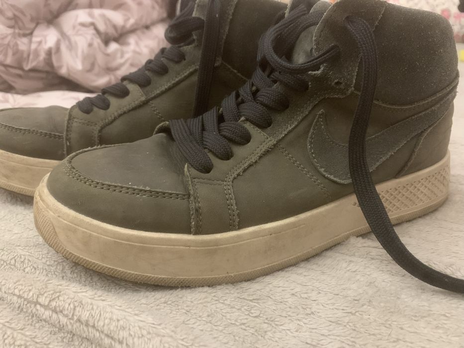 мужские кожаные зимние ботинки с натуральной кожи nike air