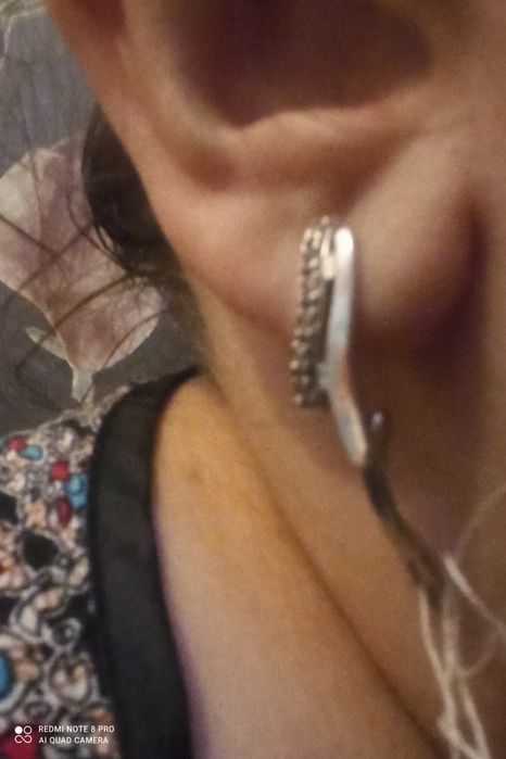 Сережки срібло-родій нові