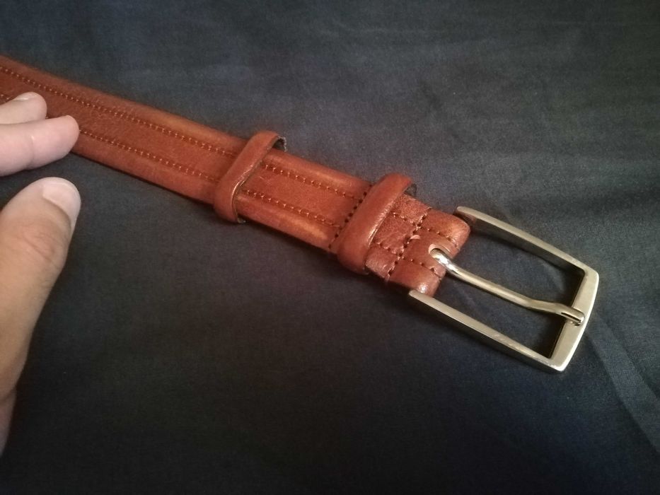 Cinto cabedal castanho usado 100