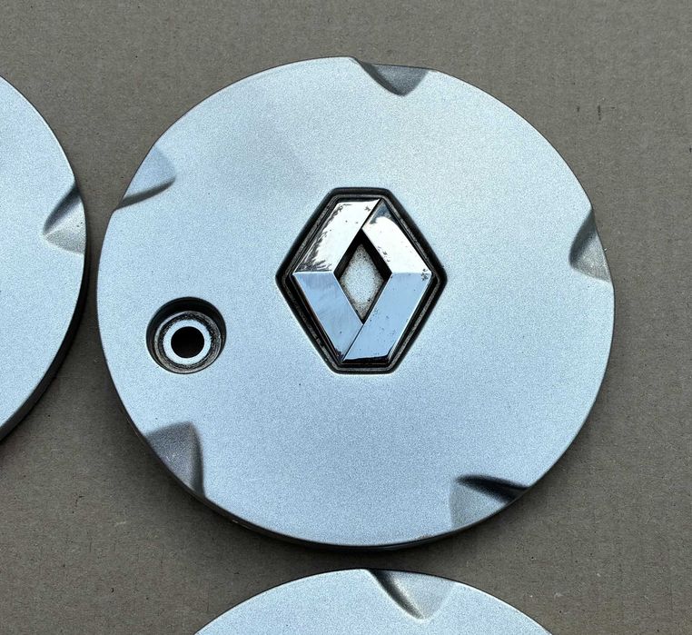 DEKLE kapsle dekielki oryginalne RENAULT komplet 4 sztuki super stan