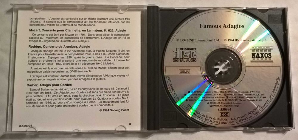 Płyta CD "Famous Adagios"