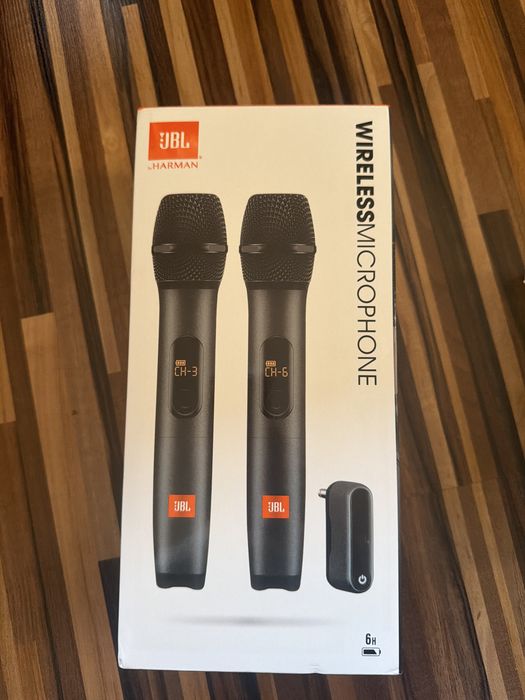 Nowe mikrofony jbl wireless microphone czarne zestaw mikrofon dwóch mikrofonów