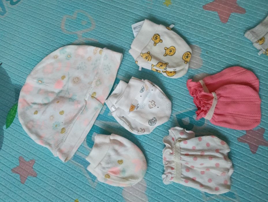 Rękawiczki czapeczka dla niemowlaka