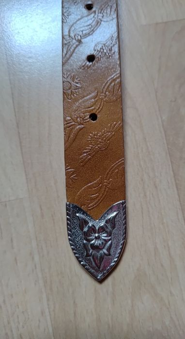 Pasek dł. 90cm  brązowy