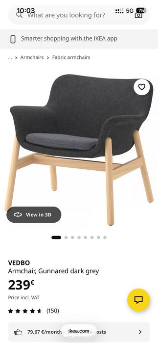 Cadeira IKEA Vedbo nova