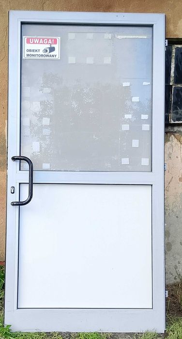 Drzwi zewnętrzne sklepowe gabinetowe 163/218 wejściowe aluminiowe witryna