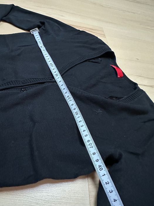 EDC by esprit bawełniany sweter guziki czarny granat damski v neck