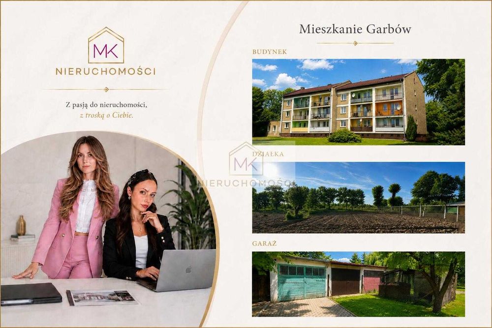 3-pokojowe mieszkanie 75 m² | Balkon | Garaż murowany | Działka 5 a | Garbów