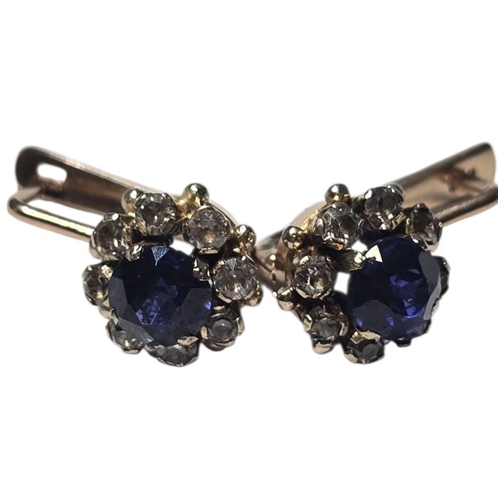 Сережки малинки, золоті крупні