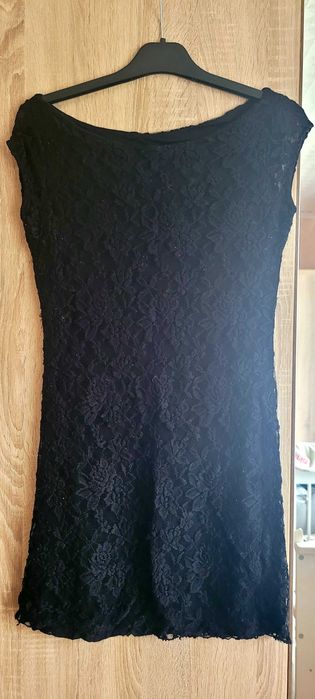 Sukienka mini tunika koronka