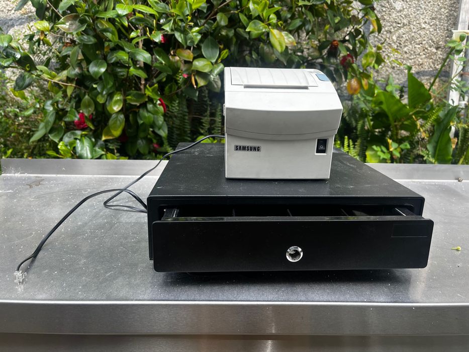 Conjunto POS: impressora térmica com gaveta automática dinheiro