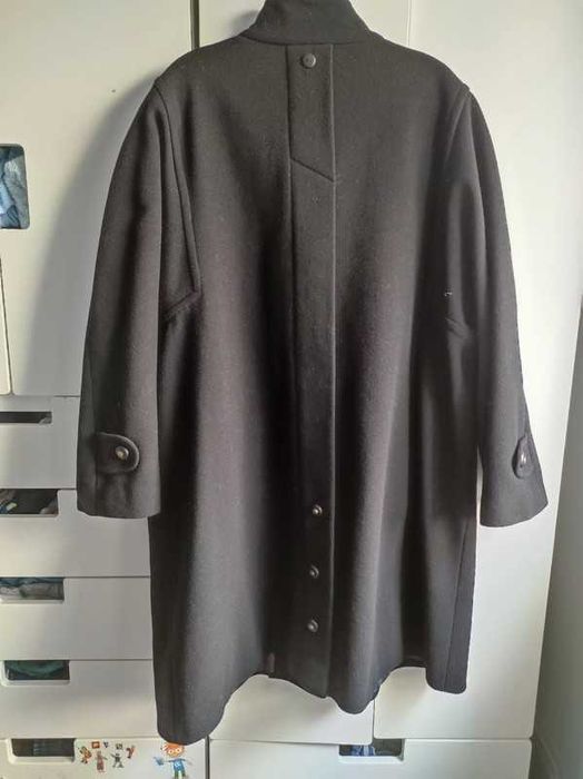 Duży wełniany Płaszcz 100% wełna  roz 46/44 oversize