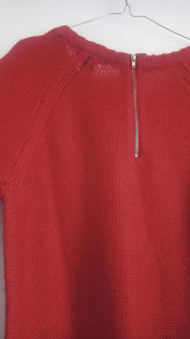 Czerwony sweter H&M z moherem